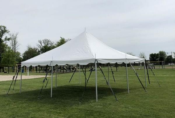 20'W x 20'L pole tent